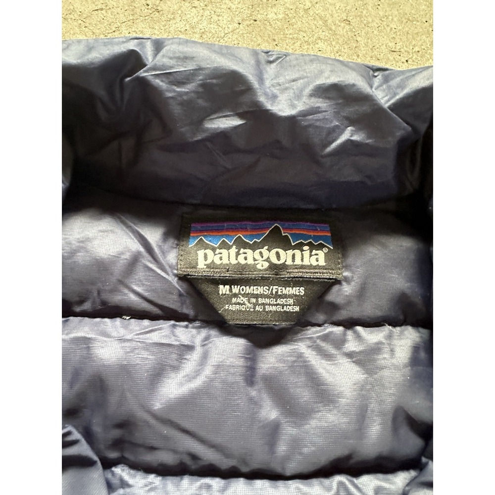 Patagonia Goose Down Puffer Jacket Womens M Full Zip Navy Blue Outdoor Sty84683 - Picture 4 of 9